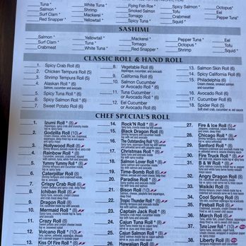 Izumi - All you can eat dinner menu back side - Sushi Bars Near Me - North Liberty, Iowa Izumi - All you can eat dinner menu back side - Sushi Bars Near Me - North Liberty, Iowa