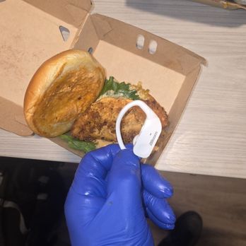 Tuxon Chix - The famous giant 1 tender sandwich on a child size McDonald's cheese burger bun. Sad...... - Chicken Shop Near Me - Tucson, Arizona Tuxon Chix - The famous giant 1 tender sandwich on a child size McDonald's cheese burger bun. Sad...... - Chicken Shop Near Me - Tucson, Arizona