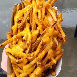 Spud Shack - cheese fries with cajun seasoning