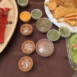 Sauces to choose from.
