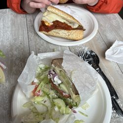 The Avenue Deli Cafe - Eggplant Parm Sandwich and Vegetarian Delight Sandwich.