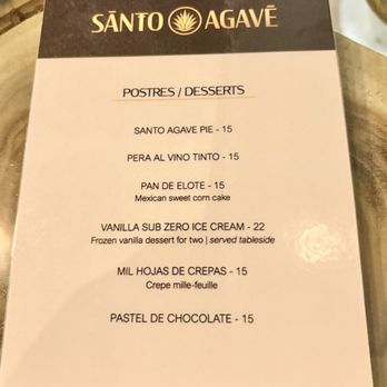 Santo Agave - Dessert menu - Mexican Near Me - Peoria, Arizona Santo Agave - Dessert menu - Mexican Near Me - Peoria, Arizona