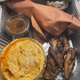 Smoked Buffalo Chicken Dip and smoked Chicken Wings Smoked Buffalo Chicken Dip and smoked Chicken Wings