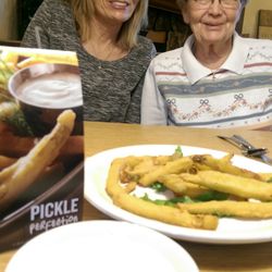 Millie's Restaurant - Fried pickles before our all-you-can-eat walleye dinners.
