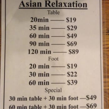 Asian Relaxation Massage - Info on rates as of June 2015 - Massage Near Me - Santa Maria, California Asian Relaxation Massage - Info on rates as of June 2015 - Massage Near Me - Santa Maria, California