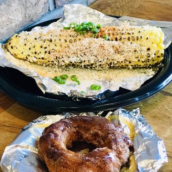 Brick and Flour - Elote and churro donut - Mexican Near Me - Glendale, California