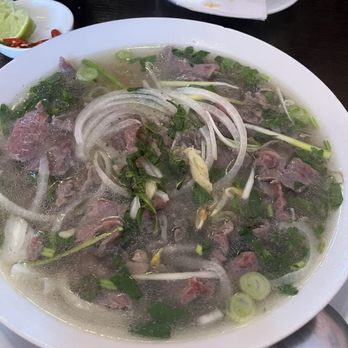 Kim Long Asia - A beef broth, soup with vegetables and rice noodles, delicious - Pan Asian Near Me - Berlin, BE