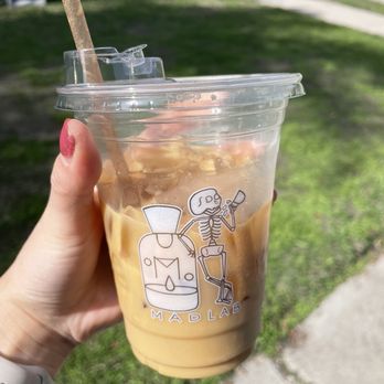 Mad Lab Coffee - Dreamsicle oat milk latte - Coffee & Tea Near Me - Los Angeles, California Mad Lab Coffee - Dreamsicle oat milk latte - Coffee & Tea Near Me - Los Angeles, California