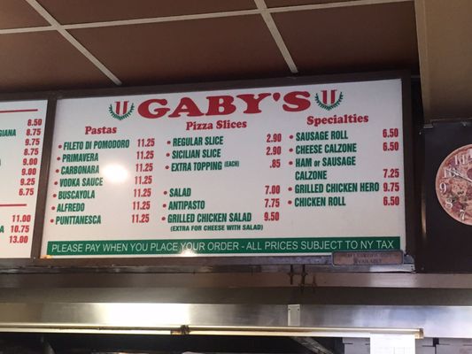 Menu photo 5 Gaby's Pizza Hollis, NY