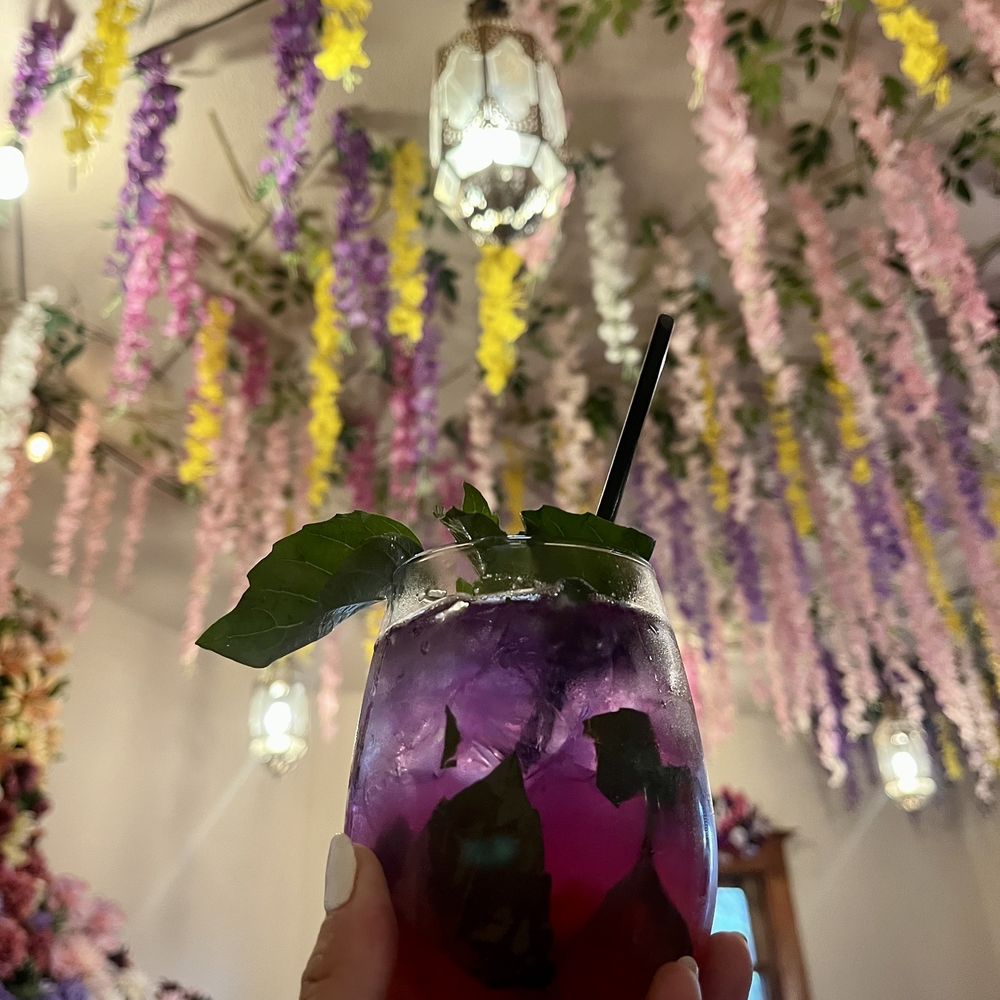 Charm Thai Restaurant - Cocktail and the cute ceiling - Thai Near Me - Portland, Oregon