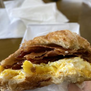 Cindy's Donuts & Ice Cream - Bacon Croissant Breakfast sandwich - Donuts Near Me - Kentwood, Michigan