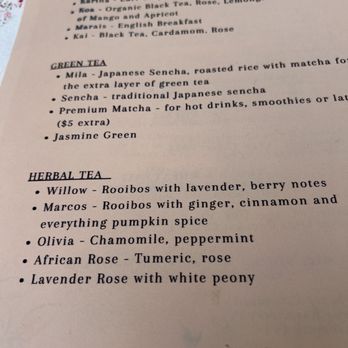 Sugarbird Cafe - Tea menu - Bakeries Near Me - Glendale, California Sugarbird Cafe - Tea menu - Bakeries Near Me - Glendale, California
