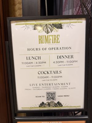 Menu photo 7 RumFire Honolulu, HI