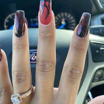 Posh Nails - Devil set - Nail Salons Near Me - Winter Park, Florida Posh Nails - Devil set - Nail Salons Near Me - Winter Park, Florida