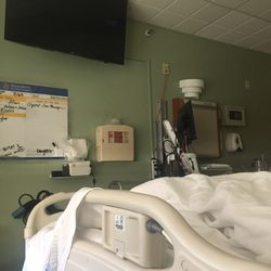 Barnes-Jewish St. Peters Hospital - Hospital bed in private room with tv
