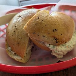 Township Bagel Cafe - Play the count the poppy seeds on this poppy seed bagel, it won't take long.