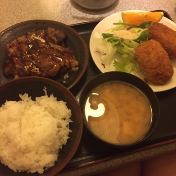Gombei - Beef teriyaki and croquette combo - Japanese Near Me - San Jose, California Gombei - Beef teriyaki and croquette combo - Japanese Near Me - San Jose, California