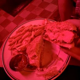 Spicy Chicken Sandwich & the World Famous Cheeseburger with Hand-cut Fries