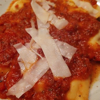 Gandy Dancer Saloon - Roasted vegetable ravioli with smoked marinara, a vegetarian option from the Grand Concourse. - Bars Near Me - Pittsburgh, Pennsylvania