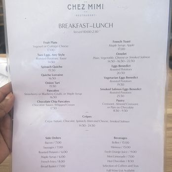 Le Petit Chez Mimi - Breakfast menu - French Near Me - Santa Monica, California Le Petit Chez Mimi - Breakfast menu - French Near Me - Santa Monica, California
