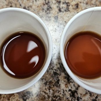 Guide Roasting Company - My tastings of the same beans that were roasted at different temperatures. The darker one had a more fruity flavor. - Coffee Roasteries Near Me - Midlothian, Virginia