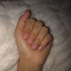 Classic pale pink gel manicure