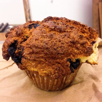 Daves Coffee - Huge Blueberry muffin - Coffee & Tea Near Me - Prov, Rhode Island