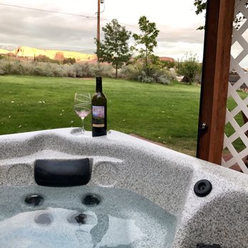 Desert Hills Bed and Breakfast - View from the hot tub - Bed & Breakfast Near Me - Moab, Utah Desert Hills Bed and Breakfast - View from the hot tub - Bed & Breakfast Near Me - Moab, Utah