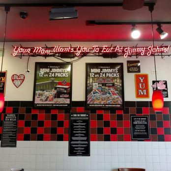 Jimmy John's - menus and signs on the wall - Sandwiches Near Me - Chicago, Illinois Jimmy John's - menus and signs on the wall - Sandwiches Near Me - Chicago, Illinois