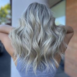 Salon Ninety Nine - Platinum blonde baby lights done by @hairbyheathernavarro
