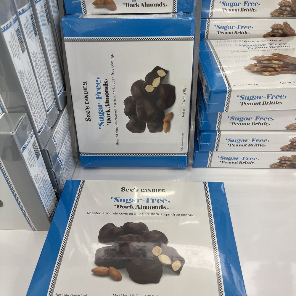 See's Candies - Sugar free dark almond chocolate - Chocolatiers & Shops Near Me - Rialto, California See's Candies - Sugar free dark almond chocolate - Chocolatiers & Shops Near Me - Rialto, California