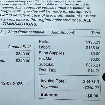 De Anza Auto Service - What I paid for a new starter - Auto Repair Near Me - Sacramento, California De Anza Auto Service - What I paid for a new starter - Auto Repair Near Me - Sacramento, California