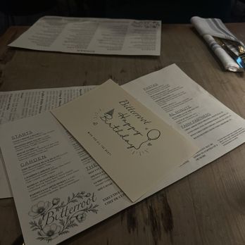 Bitterroot - birthday card they sat me with - New American Near Me - Destin, Florida