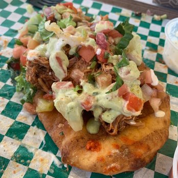 The Mexican Camel - Chicken barbacoa tostada was to die for !! - Mediterranean Near Me - Orlando, Florida The Mexican Camel - Chicken barbacoa tostada was to die for !! - Mediterranean Near Me - Orlando, Florida