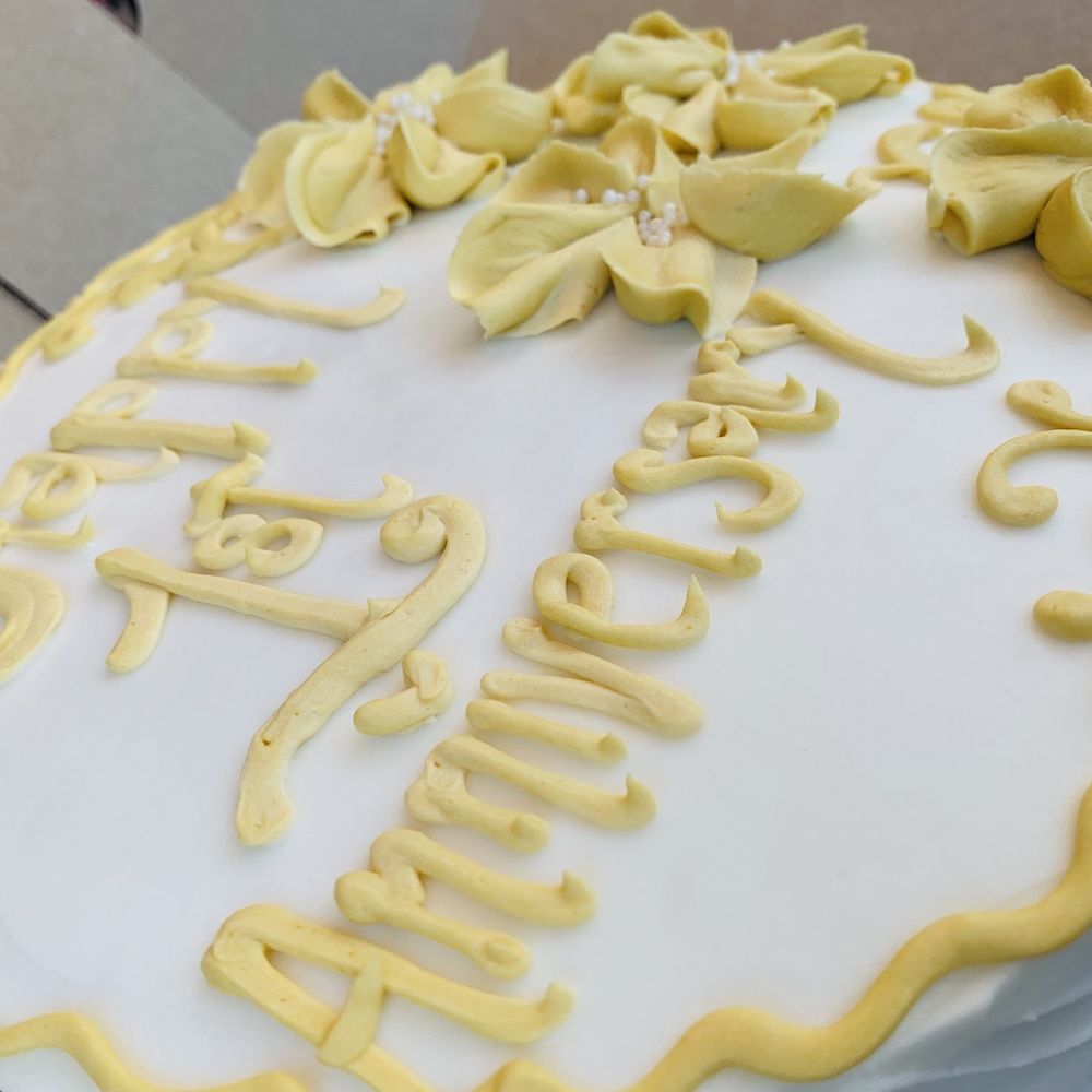 Gourmet Lover's Catering - Anniversary cake with raspberry filling. - Caterers Near Me - Orange, California Gourmet Lover's Catering - Anniversary cake with raspberry filling. - Caterers Near Me - Orange, California