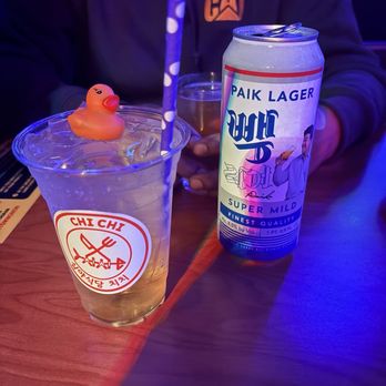 Chi Chi - Mango soju cocktail and Paik beer - Korean Near Me - Los Angeles, California Chi Chi - Mango soju cocktail and Paik beer - Korean Near Me - Los Angeles, California