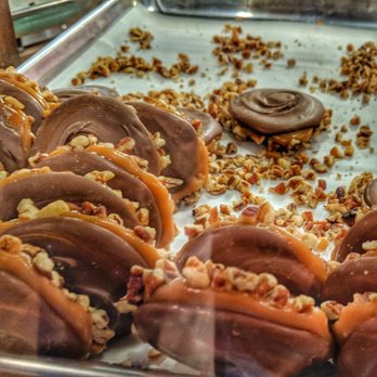 River Street Sweets - I think they called these loggerheads, but they have the chocolate caramel and nuts of a turtle. Very tasty. - Candy Stores Near Me - Greenville, South Carolina River Street Sweets - I think they called these loggerheads, but they have the chocolate caramel and nuts of a turtle. Very tasty. - Candy Stores Near Me - Greenville, South Carolina