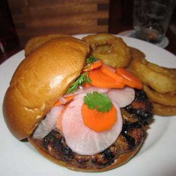 Coronado Brewing - Amazing SD Beer Week sausage burger - OH MY simply the best with pickled veggies. - Brewpubs Near Me - Coronado, California Coronado Brewing - Amazing SD Beer Week sausage burger - OH MY simply the best with pickled veggies. - Brewpubs Near Me - Coronado, California