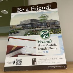Cuyahoga County Public Library - Mayfield Branch - Outside company with second hand books for sale