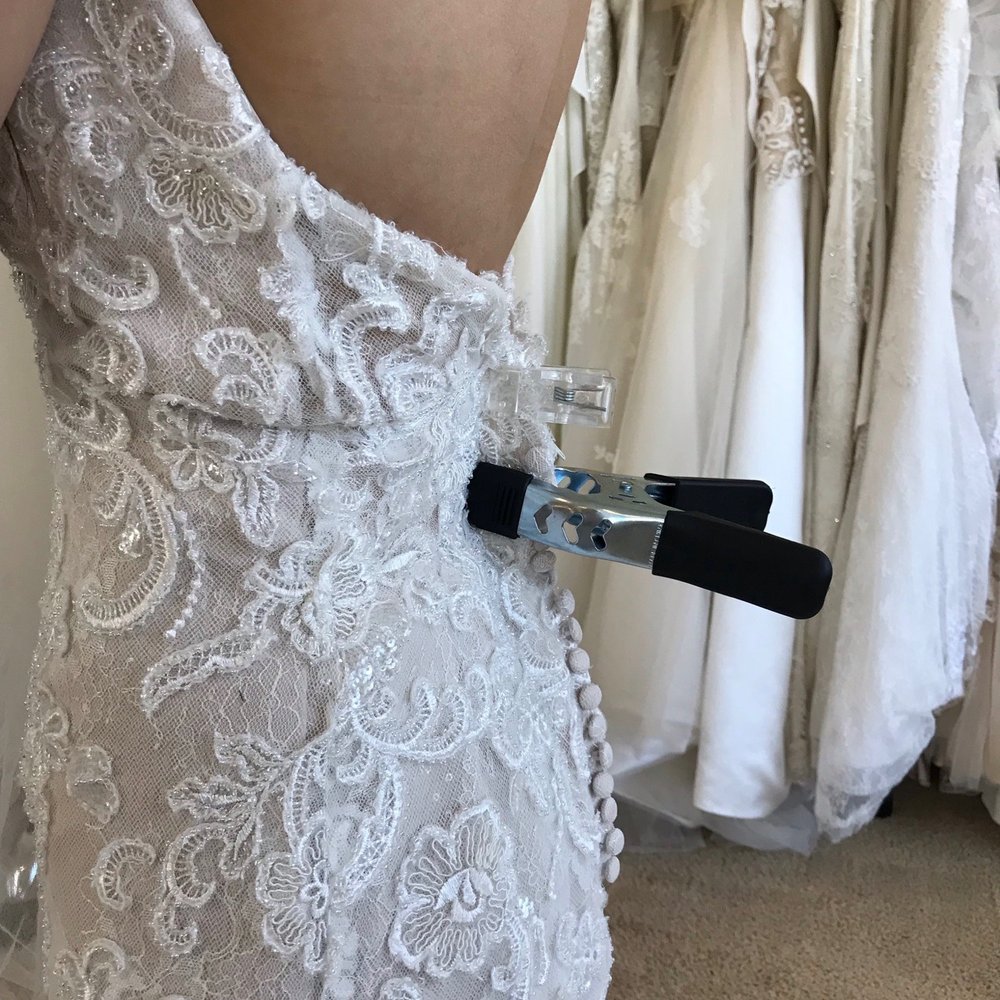 Fragile Fit Alterations - Darcy had the dress for 3 months, and it was still huge on me. This photo was taken at my photographer's studio after my last fitting. - Bridal Near Me - Mukilteo, Washington Fragile Fit Alterations - Darcy had the dress for 3 months, and it was still huge on me. This photo was taken at my photographer's studio after my last fitting. - Bridal Near Me - Mukilteo, Washington