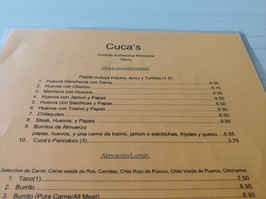 Menu photo 6 Cuca's Restaurant Pico Rivera, CA Menu photo 6 Cuca's Restaurant Pico Rivera, CA