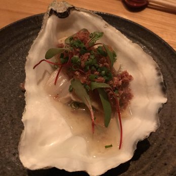 Hirohisa - My least favorite fish. I don't love the texture of oysters so eating a giant one wasn't pleasing especially along with the jelly - Japanese Near Me - New York, New York Hirohisa - My least favorite fish. I don't love the texture of oysters so eating a giant one wasn't pleasing especially along with the jelly - Japanese Near Me - New York, New York