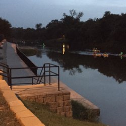 Glen Rose Riverwalk - Night glow kayakers