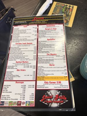 Menu photo 3 Louis' Grille Harrisburg, NC