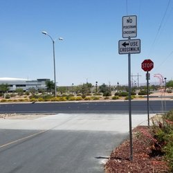 Amargosa Trail - Looking west approaching Green Valley Parkway with a view of the Dollar Loan Center Arena.