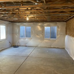 Finished insulated basement