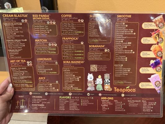Menu photo 3 Teapioca Lounge Lewisville, TX