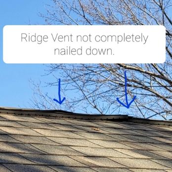 Home Hero Handyman - Roof ridge vent. - Handyman Near Me - Southlake, Texas