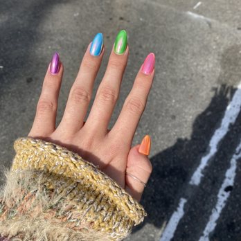 Apple Nails One - Chrome rainbow nails - Nail Salons Near Me - Los Angeles, California Apple Nails One - Chrome rainbow nails - Nail Salons Near Me - Los Angeles, California