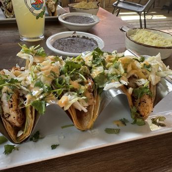 Dajio - Shrimp Tacos - so good! Black beans and Jasmine rice in the background. - Seafood Near Me - Ocracoke, North Carolina Dajio - Shrimp Tacos - so good! Black beans and Jasmine rice in the background. - Seafood Near Me - Ocracoke, North Carolina
